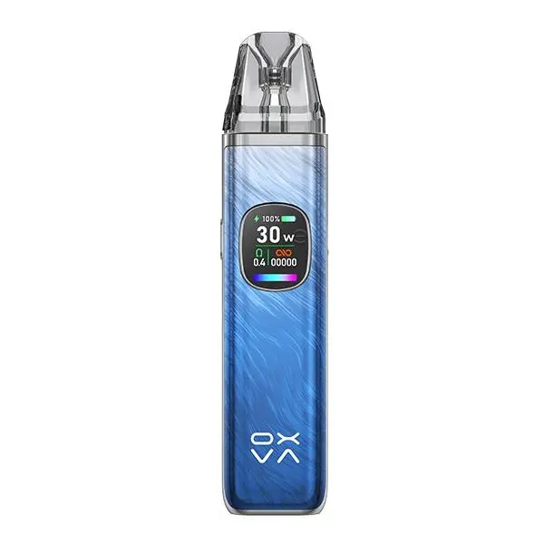 Oxva Xlim Pro 2 Kit in Blau – schlankes Pod-System mit Farbdisplay und transparentem Pod, Frontansicht