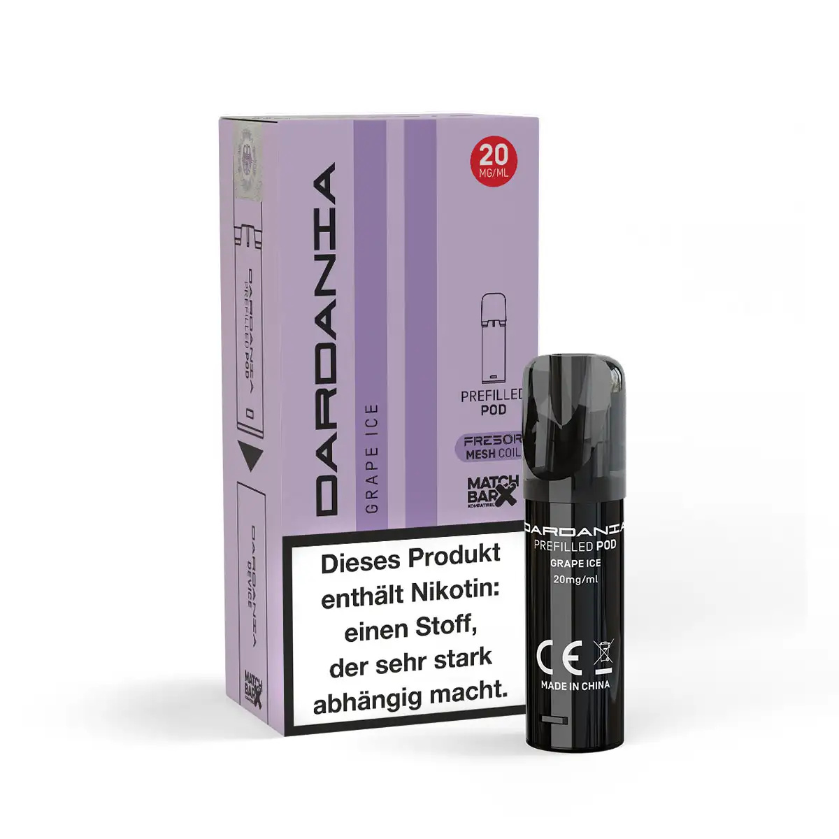 aktion-dardania-prefilled-pod-matchbar-grape-ice-20mg-ml-steuerware.png Dardania - Prefilled Pod - Grape Ice