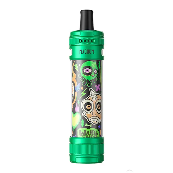 Aspire Magnum Pod Kit in Grün mit buntem Cartoon-Skull-Motiv Evil Eyes, Einzelansicht