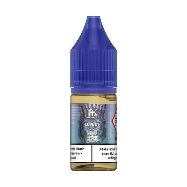 RandM Tornado - Love 61 - Nikotinsalz - 10ml - 20mgml ....jpg Fumot Love 61 10ml Nikotinsalz-Liquid von RandM, blaue Flasche mit blauem Deckel, Einzelansicht