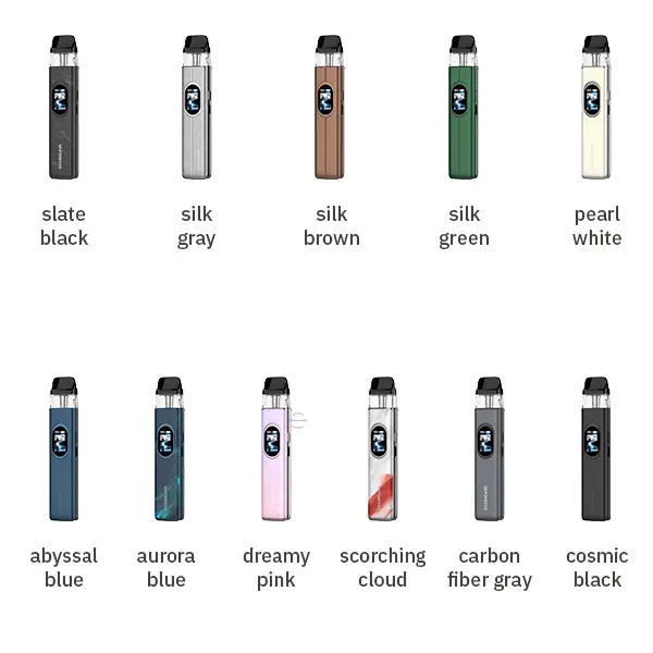 Vaporesso XROS 6 Pod Kit – Übersicht aller 10 Farbvarianten von Slate Black bis Cosmic Black