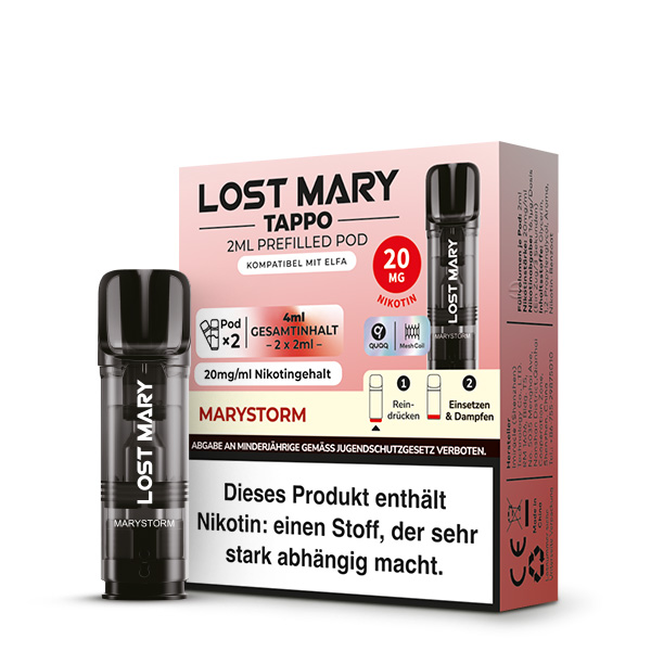 2x Lost Mary TAPPO Prefilled Pod - Marystorm 20mg/ml