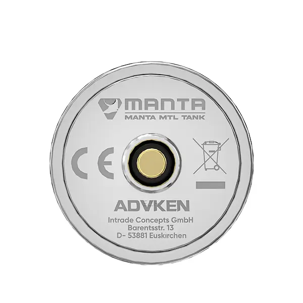 advken-manta-mtl-12zj0fWJsFSAk84.jpg Unterseite des Advken Manta MTL Tank Verdampfers mit CE-Zeichen und Herstellerangaben