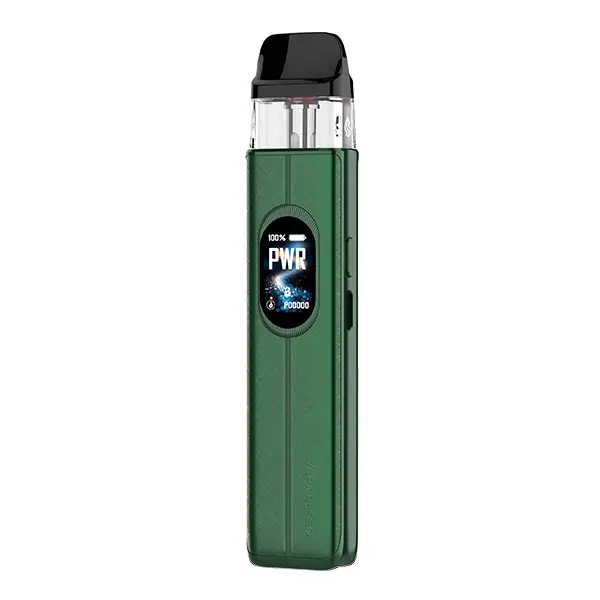 Vaporesso XROS 6 Pod Kit in Grün mit mattem Finish, OLED-Display und aufgestecktem Pod, Frontansicht