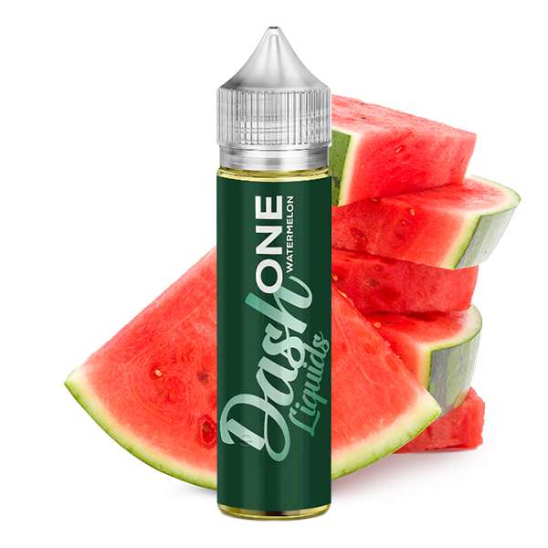 Dash Liquids Dash One Watermelon Longfill – 60ml Flasche mit grünem Etikett und Wassermelonenmotiv