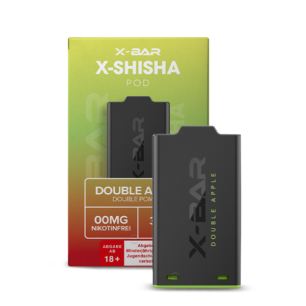 1x X-Shisha by X-Bar Prefilled Pod - Double Apple 0mg/ml