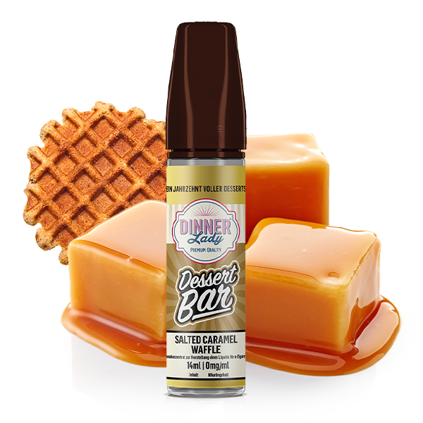 Dinner Lady Dessert Bar Overdosed Salted Caramel Waffle Longfill-Flasche mit Waffel und Karamell-Motiv