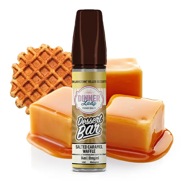 Dinner Lady Dessert Bar Overdosed Salted Caramel Waffle Longfill-Flasche mit Waffel und Karamell-Motiv