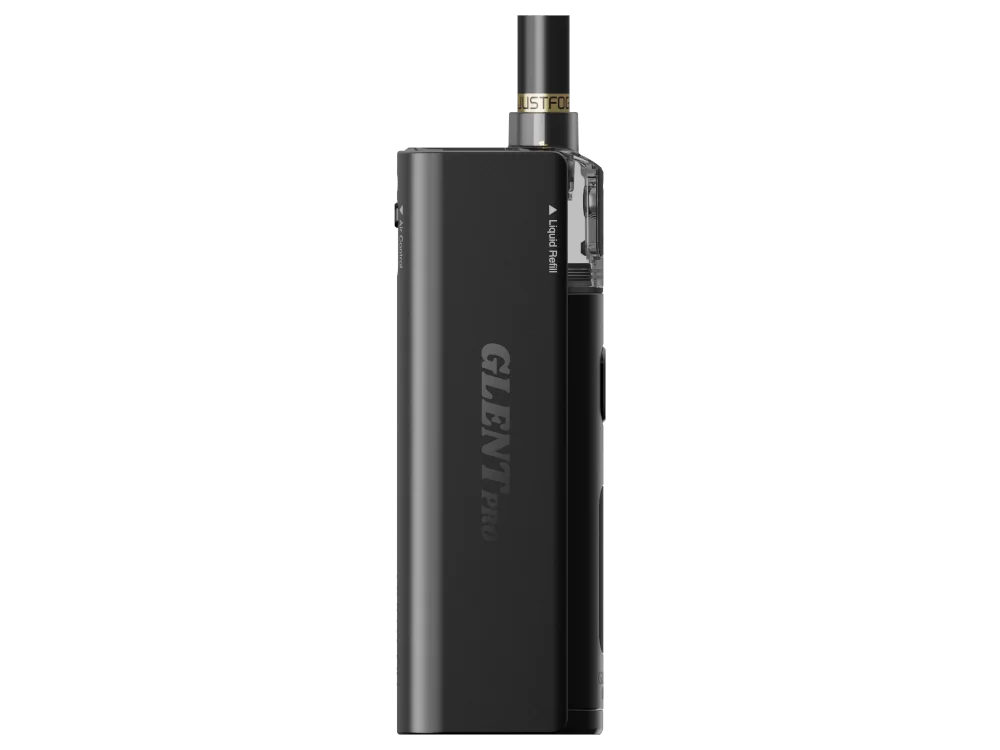 JustFog Glent Pro Kit in Schwarz – kompaktes Pod-System, Seitenansicht