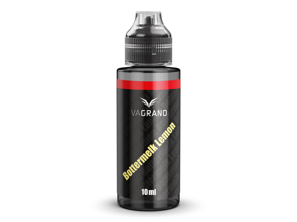 Vagrand Bottermelk Lemon Longfill 10ml in schwarzer Flasche mit gelbem Schriftzug
