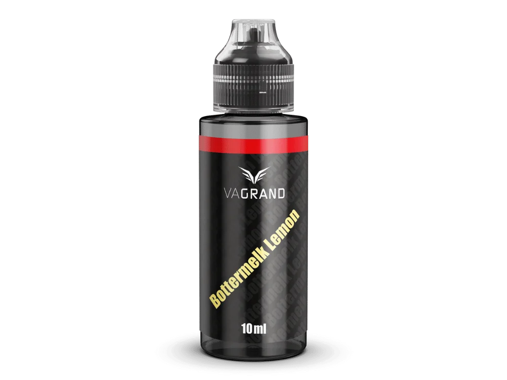 Vagrand_Longfill_10ml_Bottermelk-Lemon_1000x750.png Vagrand Bottermelk Lemon Longfill 10ml in schwarzer Flasche mit gelbem Schriftzug