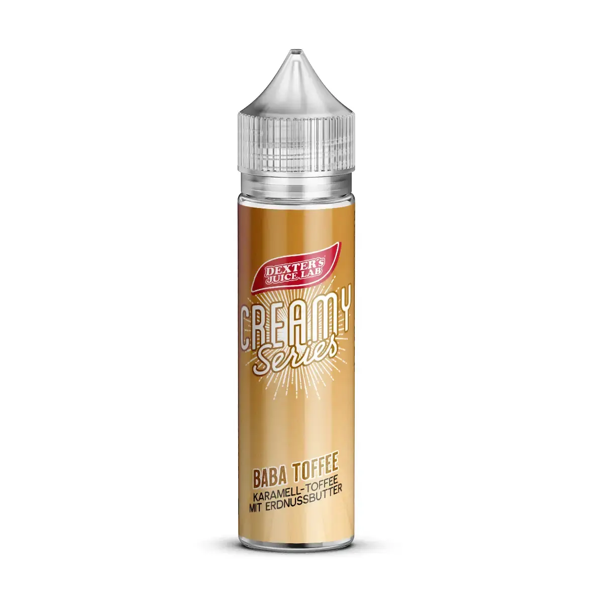neu-dexters-juice-lab-creamy-series-baba-toffee-10ml-aroma-longfill-steuerware.png Dexters Juice Lab Creamy Series Baba Toffee Longfill 60-ml-Flasche mit goldenem Etikett
