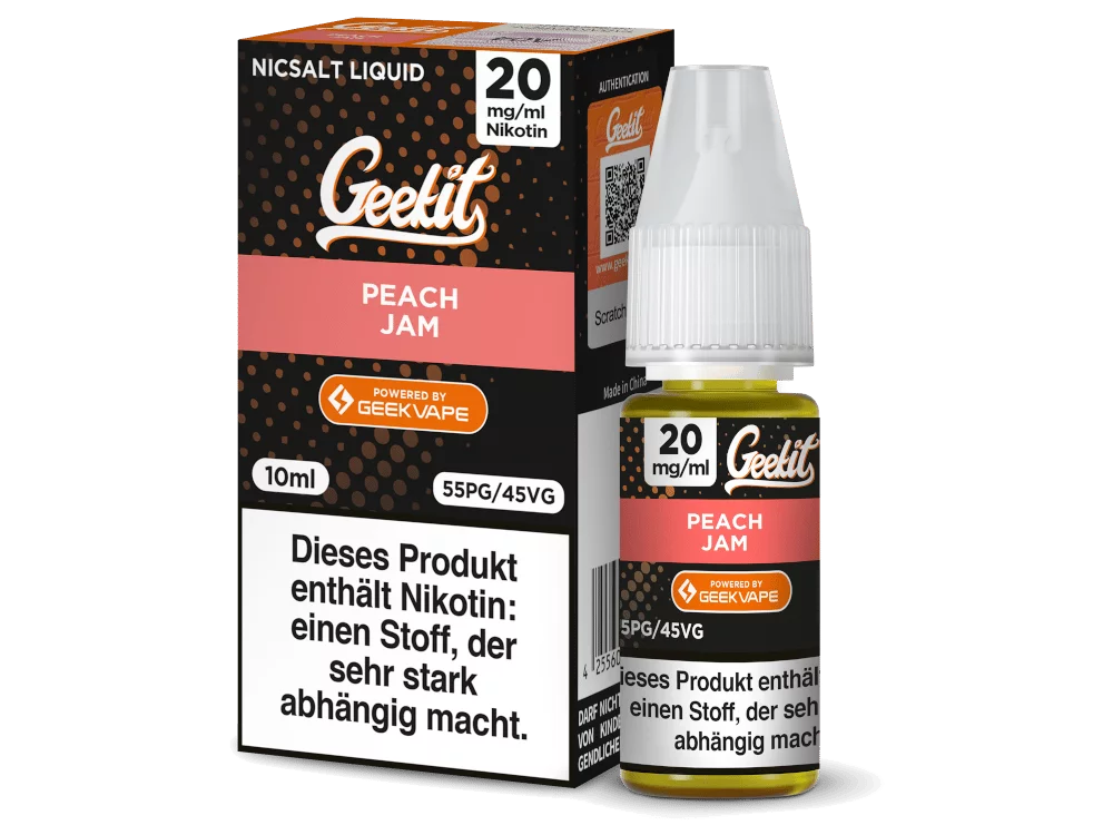 Geekit - Peach Jam - 10ml Nikotinsalz Liquid Geekit - Peach Jam - 10ml Nikotinsalz Liquid