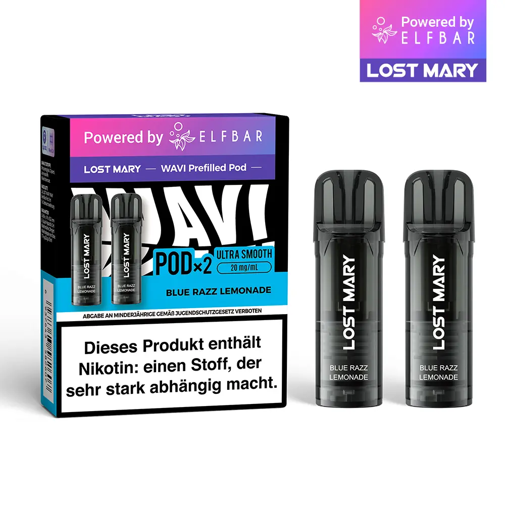 2x Lost Mary Wavi Pod - Blue Razz Lemonade