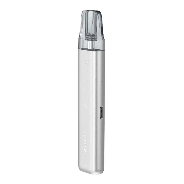 innokin-ez-leva-kit-2EqeeJ1bdY4GXo.jpg Innokin EZ Leva Pod Kit in Silber – schlankes Stift-Pod-System in der Seitenansicht