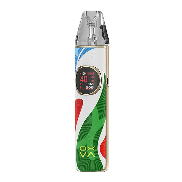 Oxva NeXlim 2 Pod Kit in Weiß-Rot-Grün (Italy-Design) mit rundem Display, bunte Sonderedition