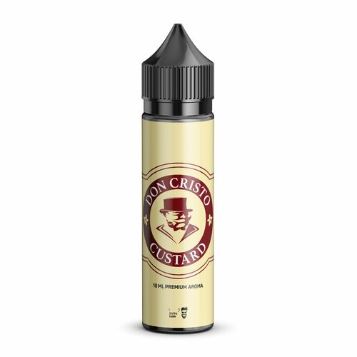 Don Cristo Custard Longfill – cremefarbene 60ml Flasche mit klassischem Herren-Motiv