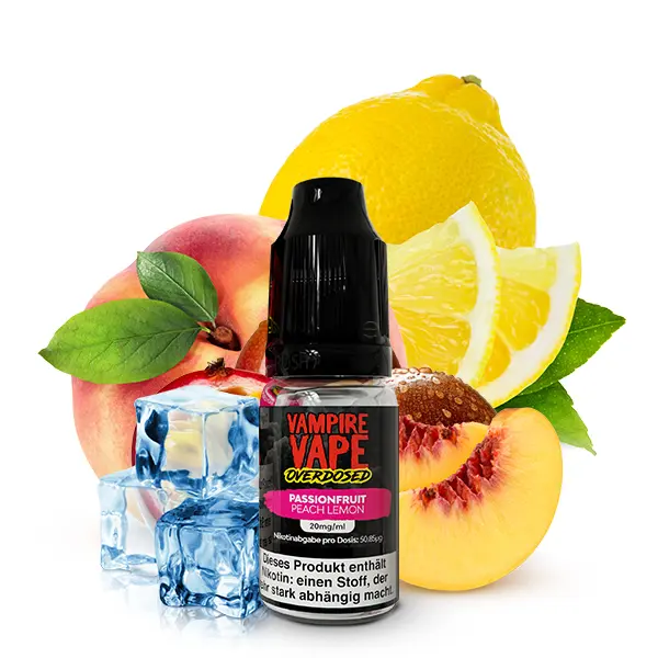 vampire-vape-overdosed-passionfruit-peach-lemon-nikotinsalz-1FMQ1bjJjg64P1.jpg Vampire Vape Peach Pineapple Watermelon Nikotinsalz-Liquid 10ml Flasche mit Pfirsich, Zitrone und Eiswürfeln