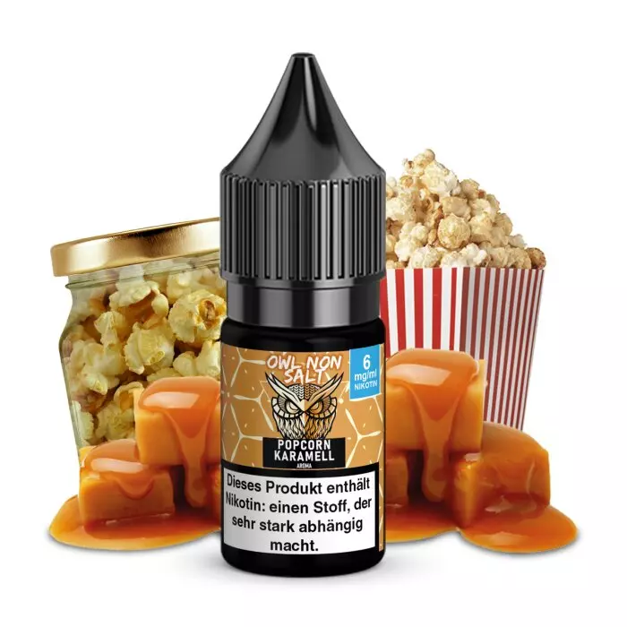 OWL Non-Salt - Popcorn Karamell - 10ml Liquid
