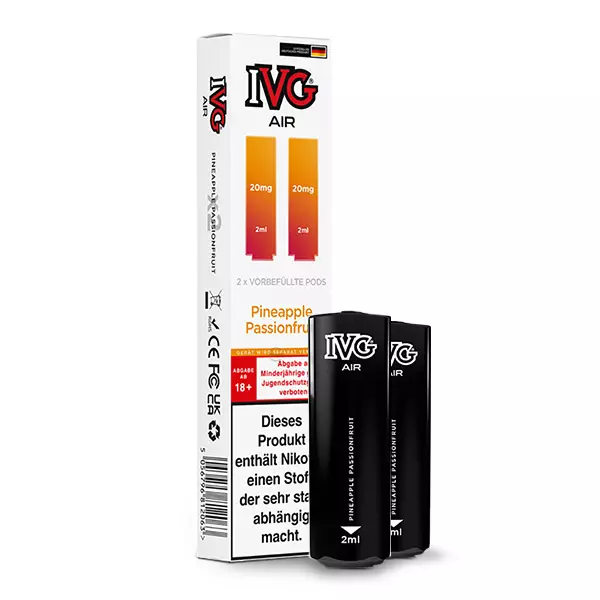 2x IVG Air Prefilled Pod - Pineapple Passionfruit - 20mg/ml