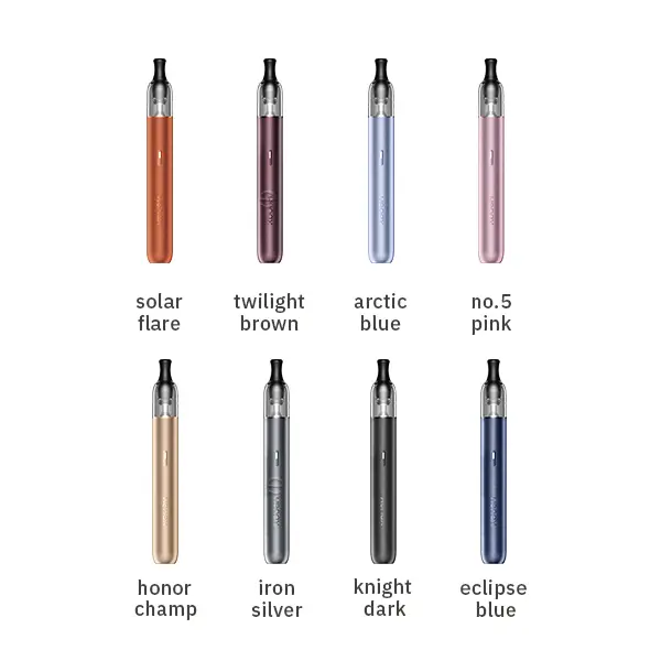 GeekVape Wenax M2 Pod Kit in 8 Farben: Solar Flare, Twilight Brown, Arctic Blue, No.5 Pink, Honor Champ, Iron Silver, Knight Dark, Eclipse