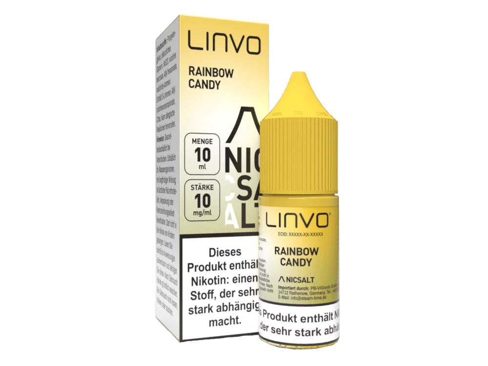 Linvo - Rainbow Candy - 10ml Nikotinsalz Liquid Linvo - Rainbow Candy - 10ml Nikotinsalz Liquid