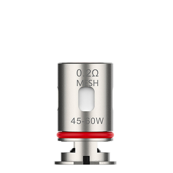 Vaporesso GTX Mesh Verdampferkopf 0,2 Ohm, 45–60W – einzelner Coil in Silber-Rot