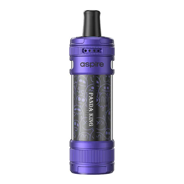 Aspire Magnum Nano Pod Kit in Lila-Schwarz, zylindrisches Pod-System mit transparentem Tank, Frontansicht