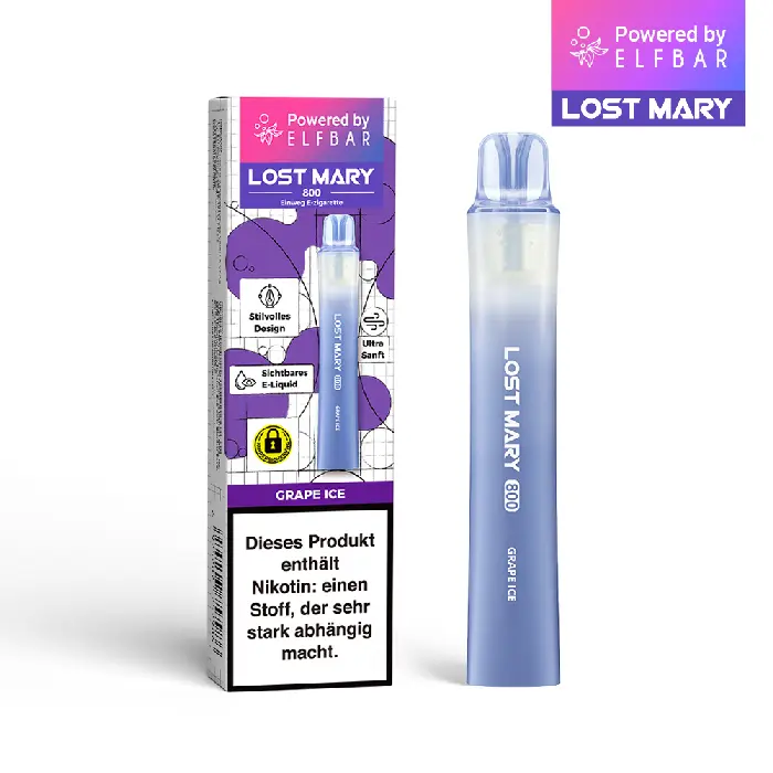 Lost Mary - 800 Einweg E-Zigarette - Grape Ice