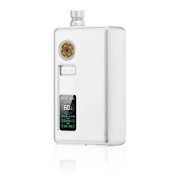 DotMod dotAIO V3 Kit in Weiß – AIO-Pod-System mit Farbdisplay, goldenem Logo-Emblem und klarem Tankfenster