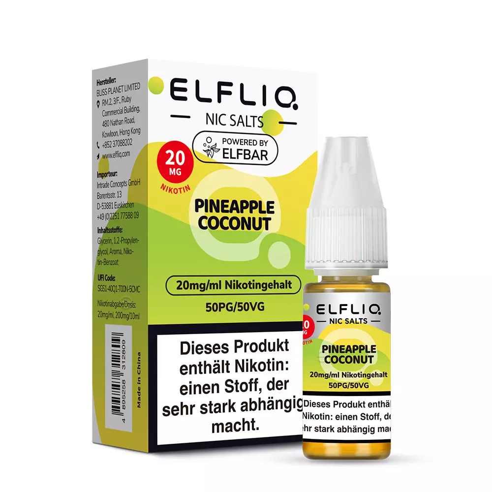 Elfliq Pineapple Coconut - 10ml Nikotinsalz-Liquid