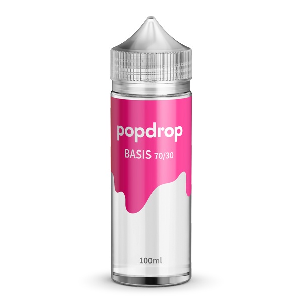 Popdrop Basis 70/30 100ml Liquid in pinker 100ml Flasche mit silbernem Deckel
