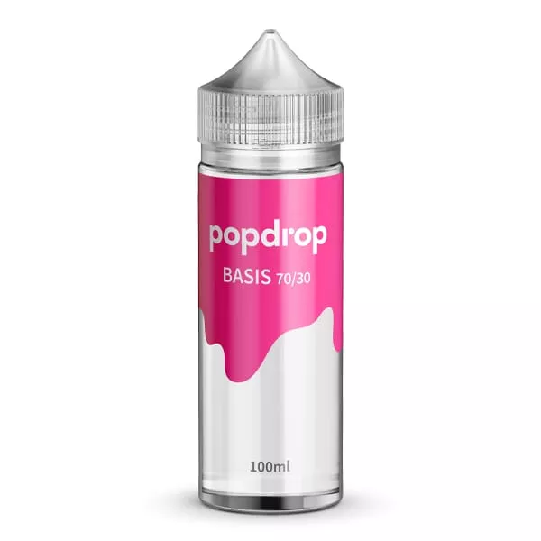 Popdrop Basis 70/30 100ml Liquid in pinker 100ml Flasche mit silbernem Deckel