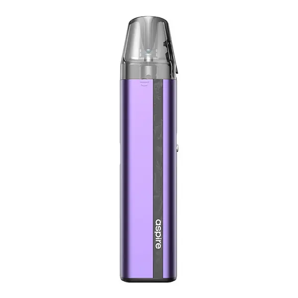 Aspire Flexus SE Pod Kit in Violett – schlankes Stabdesign mit aufgestecktem Pod, Vorderansicht