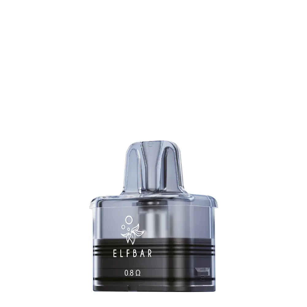 Elfbar ELFX Mega Ersatz-Pod 5ml in transparentem Grau, Einzelansicht freistehend