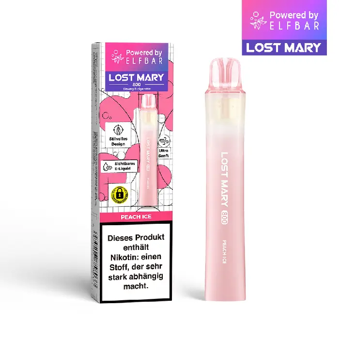 Lost Mary - 800 Einweg E-Zigarette - Peach Ice