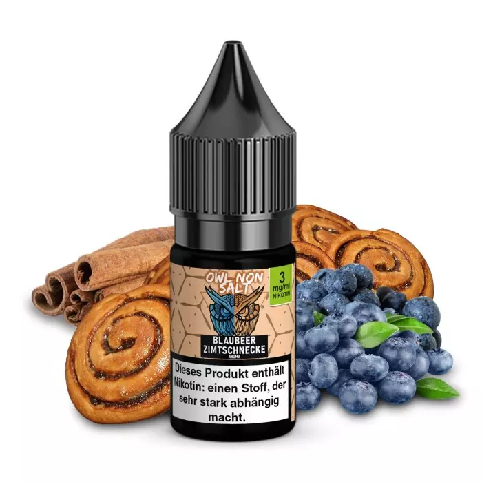 OWL Non-Salt - Blaubeer Zimtschnecke - 10ml Liquid