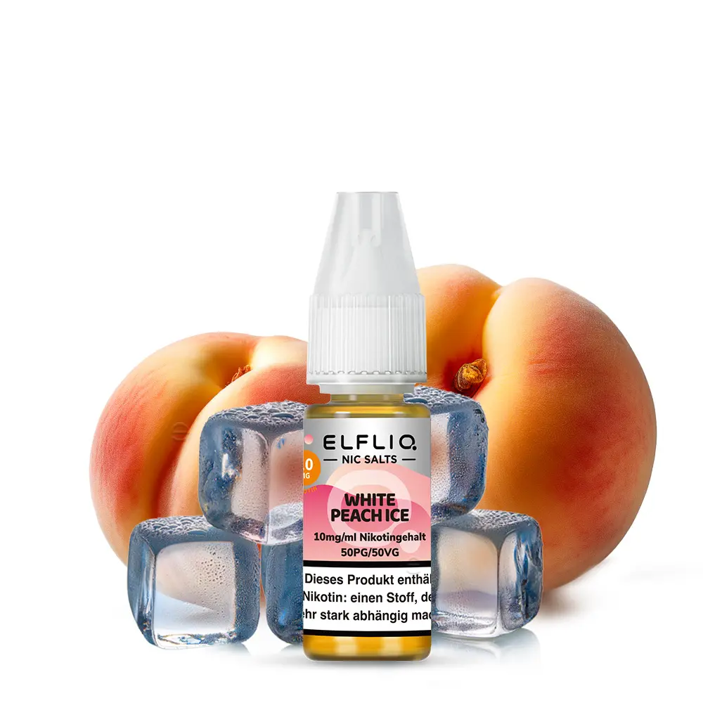 Elfliq White Peach Ice - 10ml Nikotinsalz-Liquid