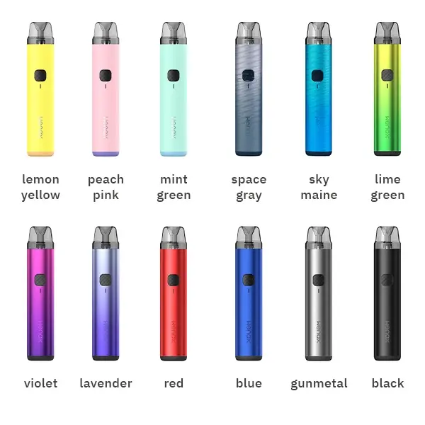 GeekVape Wenax H1 Pod Kit – Farbübersicht mit zwölf Varianten von Lemon Yellow bis Black
