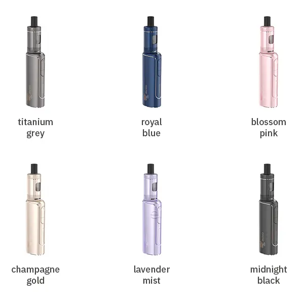 innokin-coolFire-z-air-kit-7.jpg Innokin CoolFire Z Air Kit Farbübersicht: titanium grey, royal blue, blossom pink, champagne gold, lavender mist, midnight black