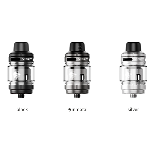 VooPoo Uforce X 2 Tankverdampfer in drei Farben: Schwarz, Gunmetal und Silber
