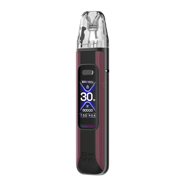 oxva-xlim-pro-3-7.jpg Oxva Xlim Pro 3 Kit in Weinrot, Akkuträger mit Pod und OLED-Display, Frontansicht