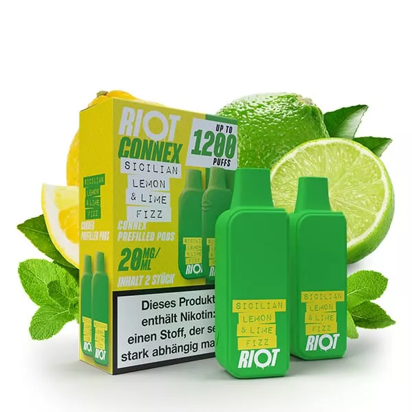 2x Riot Squad Connex - Sicilian Lemon & Lime Fizz - Prefilled Pods