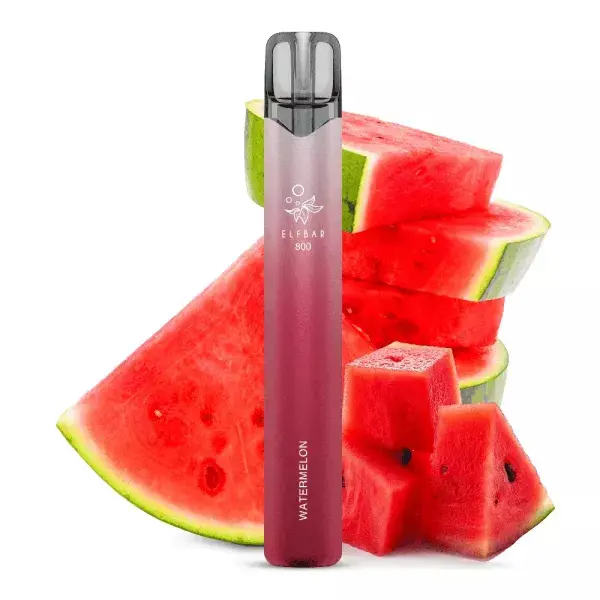 ELFB120_600x600.png Elfbar 800 Einweg E-Zigarette in Rot-Pink mit Wassermelone-Motiv, Watermelon, 20 mg/ml