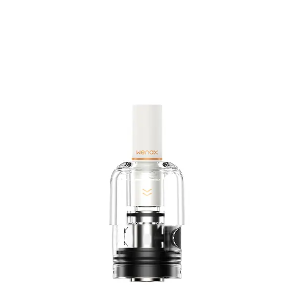 GeekVape S0.8 Ersatz-Pod – transparenter Pod mit weißem Mundstück, sichtbarer Coil, Einzelansicht