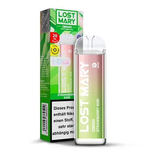 Lost Mary - QM600 Einweg E-Zigarette - Strawberry Kiwi 20mg/ml