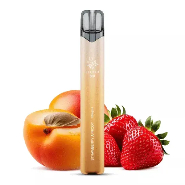 ELFB117_600x600.png Elfbar 800 Einweg E-Zigarette in Beige mit Erdbeere-Pfirsich-Motiv, Strawberry Peach, 20 mg/ml