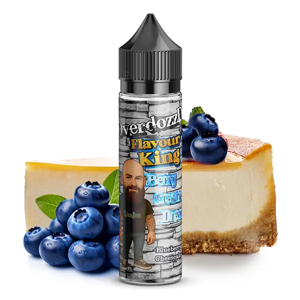 ladla-juice-overdozzd-berry-cream-dream-aroma-11z7oDsZ8I3T3R.jpg Lädla Juice OverdozzD Berry Cream Dream Longfill – 60ml Flasche mit Blaubeeren und Käsekuchen-Motiv, Frontansicht