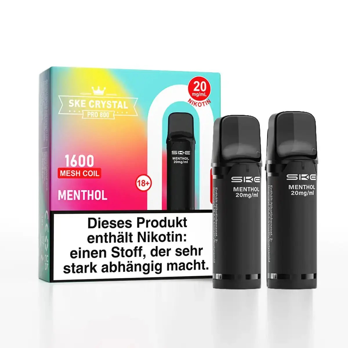 2x SKE - Crystal 800 Pro Prefilled Pod - Menthol