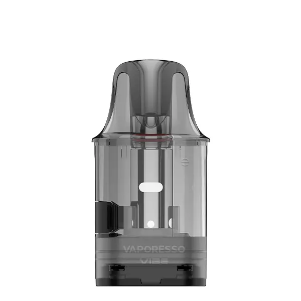 Vaporesso Vibe Dual Mesh Smart Ersatz-Pod, transparenter leerer Pod mit sichtbarem Coil, Frontalansicht